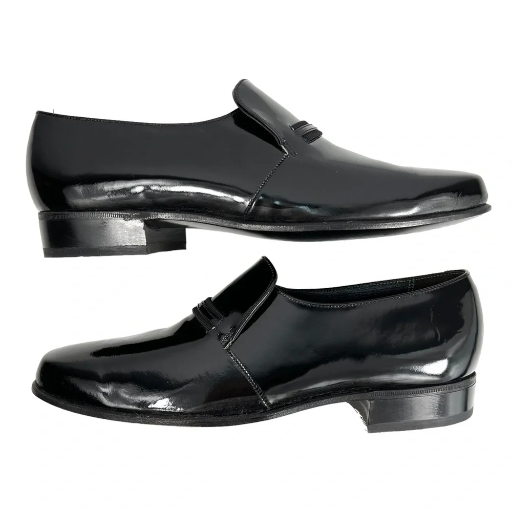 Florsheim Imperial | Men’s 7E | Black Patent Leather Slip On Loafer Shoes‎